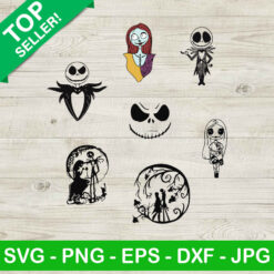 Nightmare before christmas bundle halloween SVG, Jack skellington SVG, Jack and sally bundle SVG