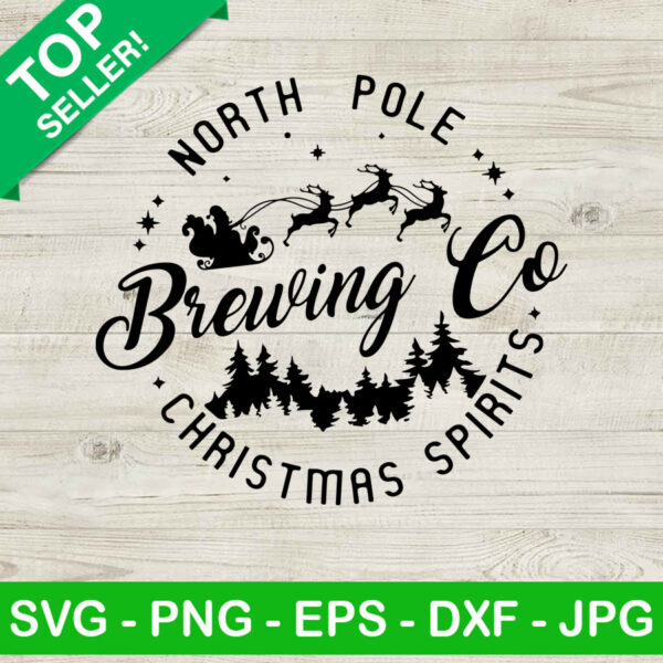 North pole brewing co christmas spirits SVG, Christmas north pole SVG, Brewing co SVG