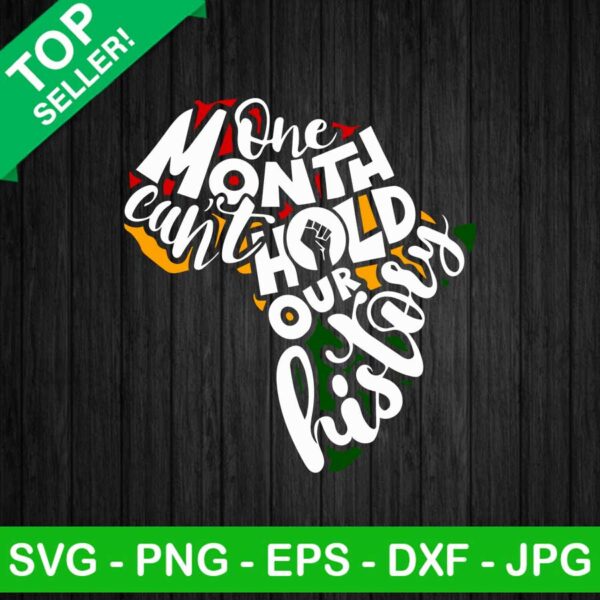 One Month Can't Hold Our History SVG, Black History Month SVG, Juneteenth SVG