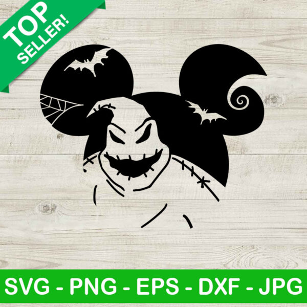 Oogie Boogie Mickey Head SVG, Disney Halloween SVG, Oogie Boogie Disney SVG