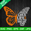 Orange Ribbon Butterfly SVG, Hate The Diease And Fight SVG, Orange Butterfly SVG