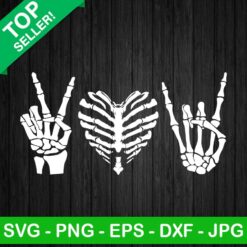 Peace love Rock on hand sign SVG, Radiology SVG, Peace love Rock SVG