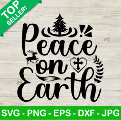 Peace on earth SVG, Christmas holiday SVG, Christmas tree SVG