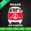 Peace on earth santa claus SVG, Christmas car SVG, Christmas santa SVG