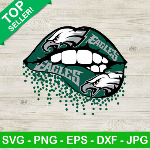 Philadelphia Eagles Dripping Lips SVG