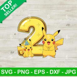 Pikachu Second Birthday SVG