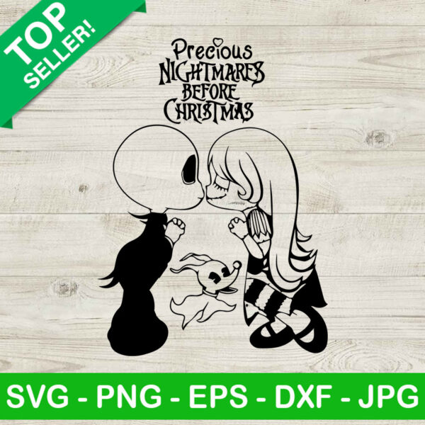 Precious nightmares before christmas SVG, Jack and Sally SVG, Jack skeleton SVG