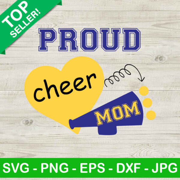 Proud cheer mom SVG, Megaphone SVG, Cheer mom SVG
