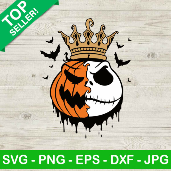 Pumkin king halloween SVG, Pumpkin face SVG, Jack skellington pumpkin king SVG