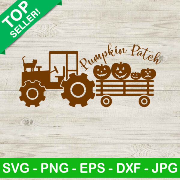 Pumpkin Path SVG, Tractor Pumpkin SVG, Tractor Halloween SVG