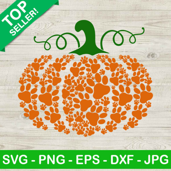 Pumpkin paws SVG, Pumpkin halloween Cat SVG, Dog paws pumpkin SVG
