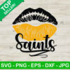 Saints Lip SVG, New Orleans Saints SVG, Saints Logo Football SVG