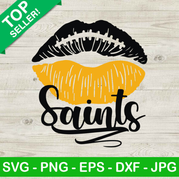 Saints Lip SVG, New Orleans Saints SVG, Saints Logo Football SVG