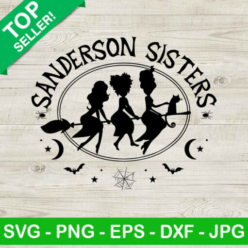 Sanderson sisters ride broom SVG Witches halloween SVG Sanderson witch SVG