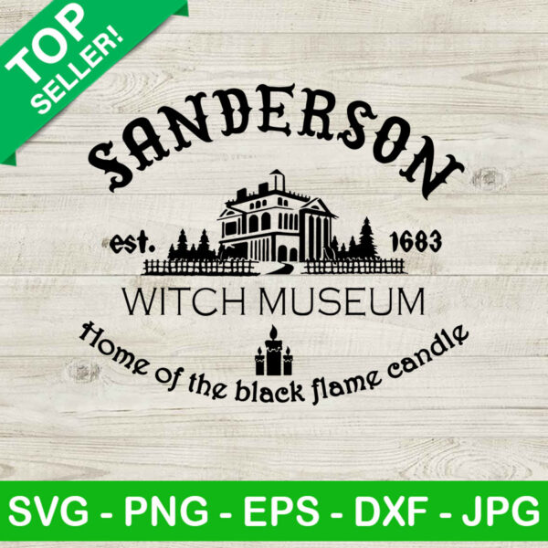 Sanderson Witch Museum SVG, Black Flame Candle SVG, Halloween SVG