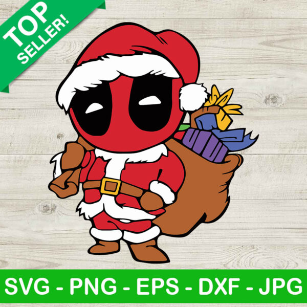 Santa Claus Deadpool SVG, Deadpool Christmas SVG, Super Hero Christmas SVG