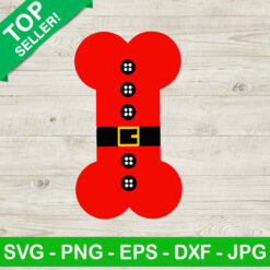 Santa Dog Bone SVG, Christmas Dog SVG, Santa Paws SVG