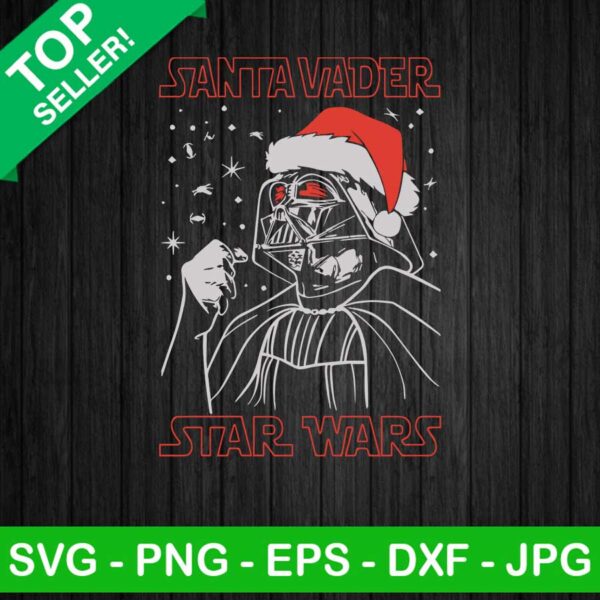 Santa vader christmas SVG, Star wars christmas SVG, Darth vader santa hat SVG
