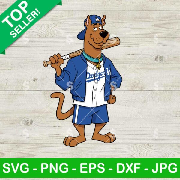 Scooby Doo LA Dodgers SVG, Scooby Doo Baseball MLB SVG, Scooby Doo Los Angeles Dodgers SVG