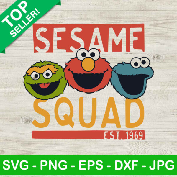 Sesame squad SVG, Sesame street SVG, Cartoon SVG