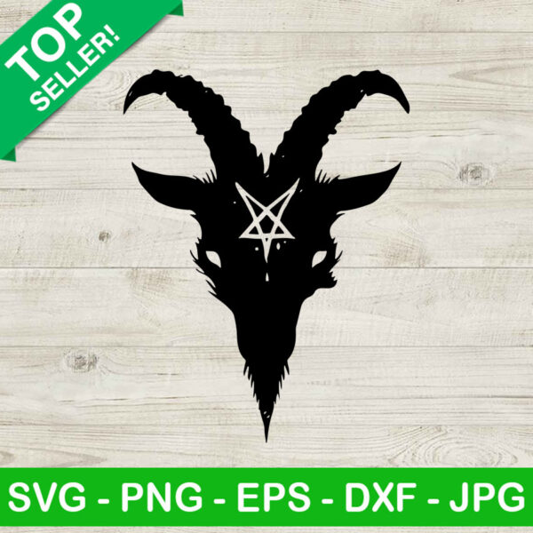 Sigil Of Baphomet Logo Halloween SVG, Hail Satan SVG, Goat Halloween SVG