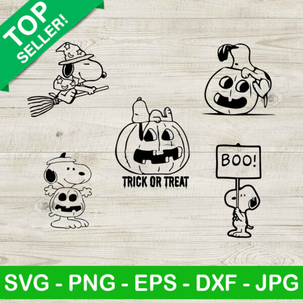 Snoopy halloween bundle SVG, Snoopy pumpkin SVG, Snoopy witches SVG
