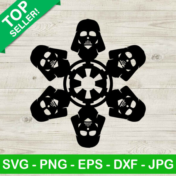 Snow flake darth vader SVG, Star wars snowflake SVG, Christmas SVG