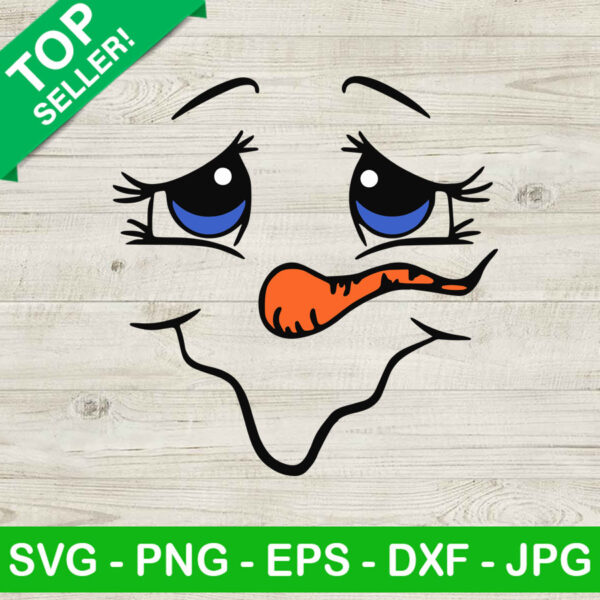 Snowman face women SVG, Snow woman face SVG, Winter christmas SVG