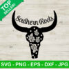 Southern roots longhorn skull bull SVG, Southern roots longhorn SVG, Frloral cow skull SVG