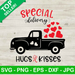 Special delivery hugs and kisses valentine SVG, Valentine truck SVG, Hugs and kisses SVG