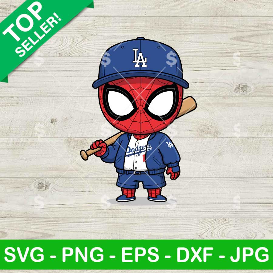 Spiderman Los Angeles Dodgers SVG