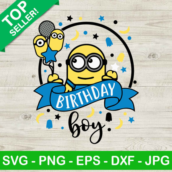 Minion Birthday Boy SVG, Minion Family Birthday SVG, Cartoon SVG