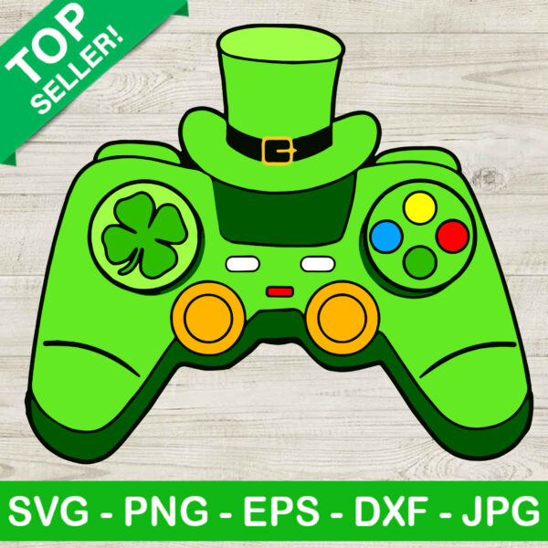 St Patricks Day Game Controller SVG, Video Game Controller SVG, St Patrick's Day SVG