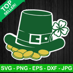 St Patricks Day Hat SVG, St Patricks Day Hat With Shamrock SVG, St Patrick's Day SVG