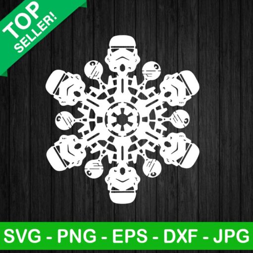 Cart 9 Star wars snowflake SVG, Stormtrooper christmas SVG, Star wars christmas SVG