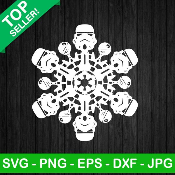 Star wars snowflake SVG, Stormtrooper christmas SVG, Star wars christmas SVG