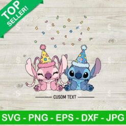 Stitch And Angel Birthday SVG