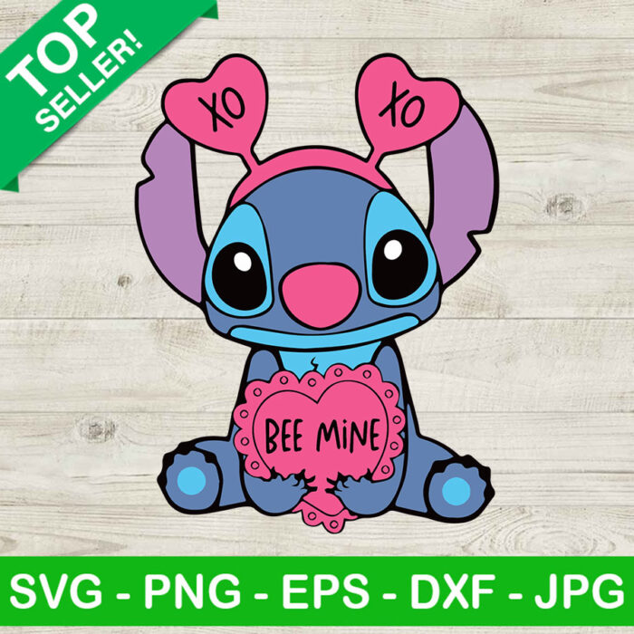 Stitch Be Mine Valentine SVG, Stitch Valentine SVG, Disney Valentine SVG