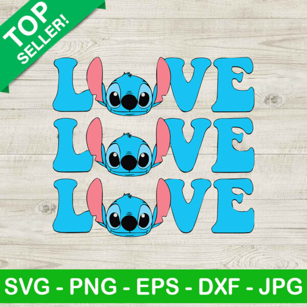 Stitch Retro Love SVG, Disney Retro SVG, Stitch Love SVG