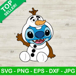 Stitch Disney Snowman SVG, Stitch With Olaf Costume SVG, Stitch Olaf SVG, Snowman Olaf SVG