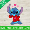 Stitch disney valentine SVG, Disney Valentine SVG, Stitch heart SVG