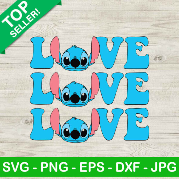 Stitch love cartoon SVG, Stitch love SVG, Disney SVG