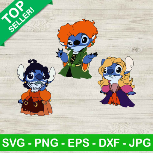 Stitch sanderson sisters SVG, Stitch halloween SVG, Stitch disney hocus pocus SVG
