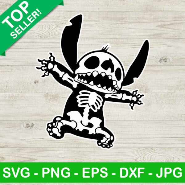 Stitch skeleton halloween SVG, Stitch skeleton SVG, Disney halloween SVG