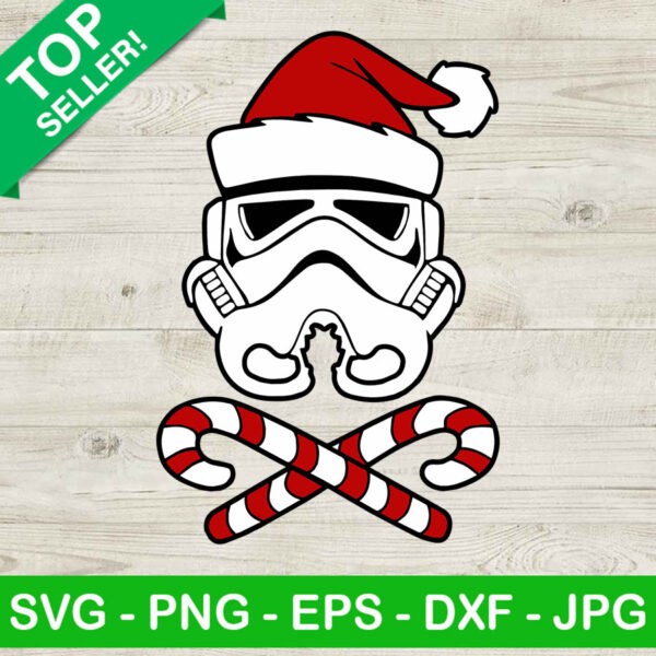 Storm trooper christmas SVG, Star wars christmas SVG, Storm trooper with santa hat SVG