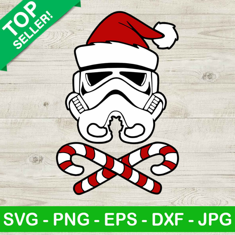 Storm trooper christmas SVG, Star wars christmas SVG, Storm trooper with santa hat SVG