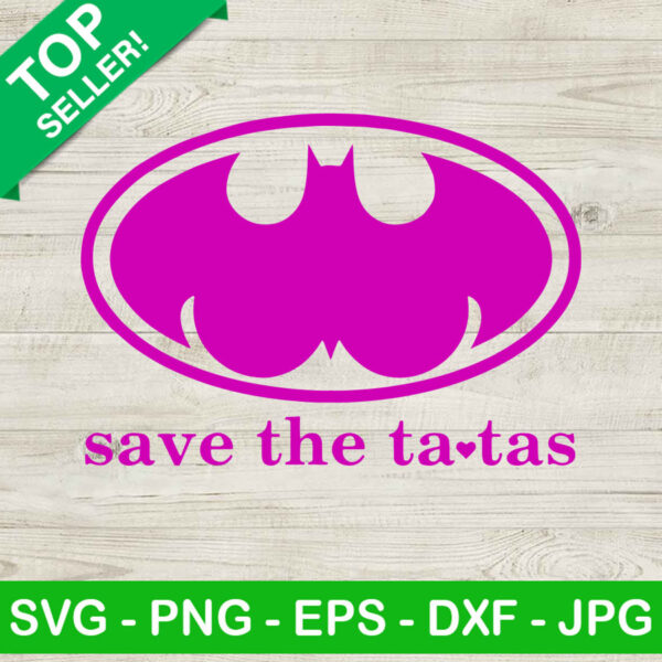 Save the tatas boob SVG, Boob batman logo SVG, Breast cancer batman logo SVG