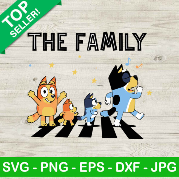 The family bluey SVG, Bluey the family abbey road SVG, Cute bluey SVG