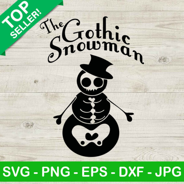 The gothic snowman SVG, Skeletom snowman SVG, Merry christmas SVG