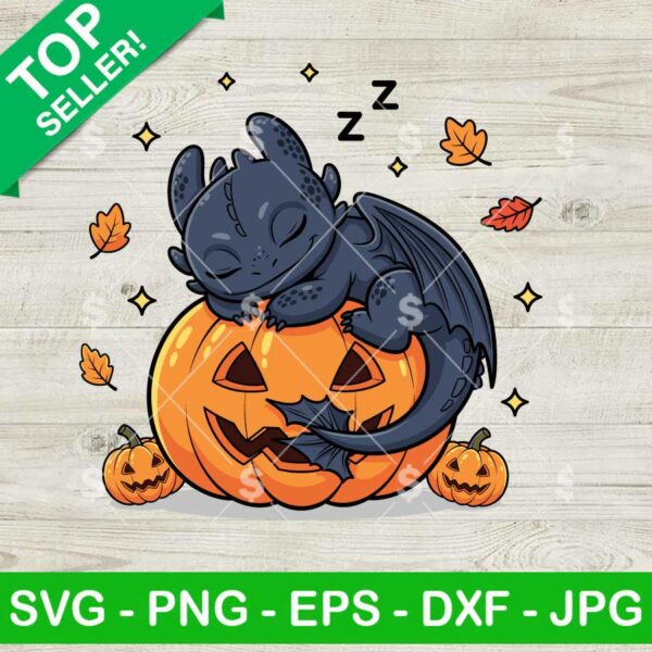 Toothless with Pumpkin Halloween SVG